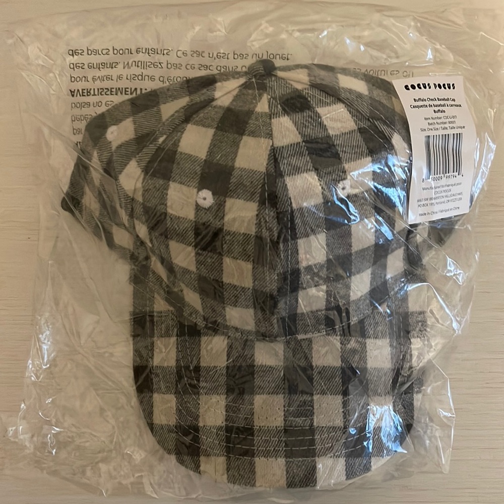 Cocus Pocus - Black & White Checkered Baseball Cap